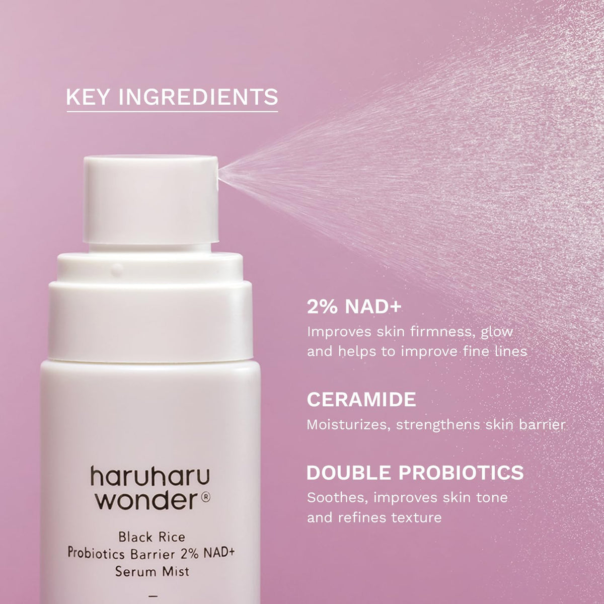 haruharu - Black Rice Probiotics 2% NAD+ Serum Mist