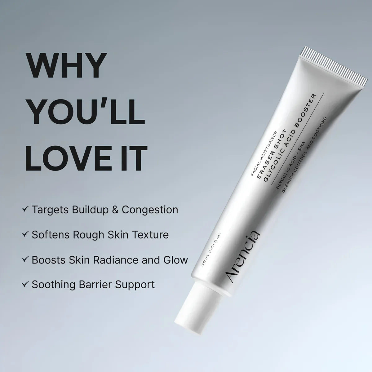 Arencia - Eraser Shot Glycolic Acid Booster Facial Moisturizer