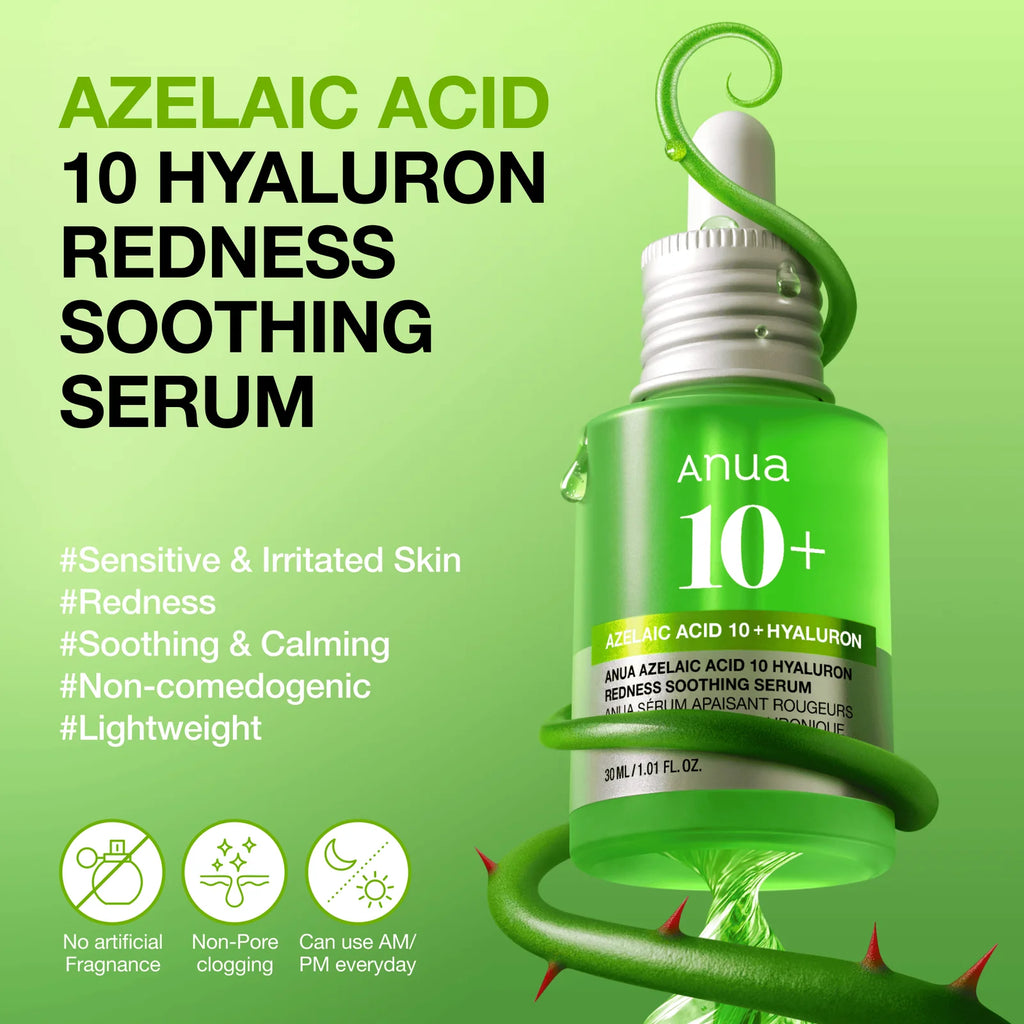 Anua - Azelaic Acid 10 Hyaluron Redness Soothing Serum 30ml