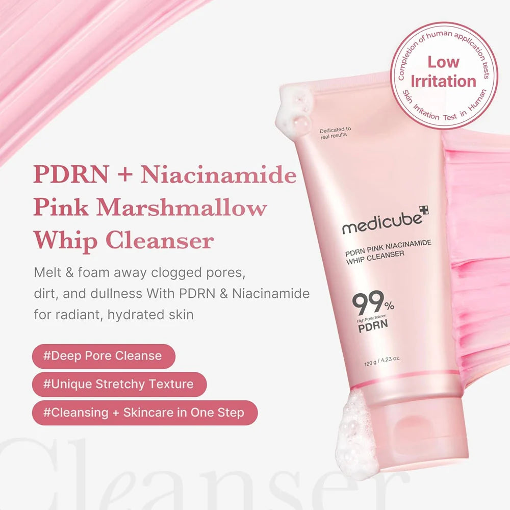 Medicube - PDRN Pink Niacinamide Whip Cleanser 120g