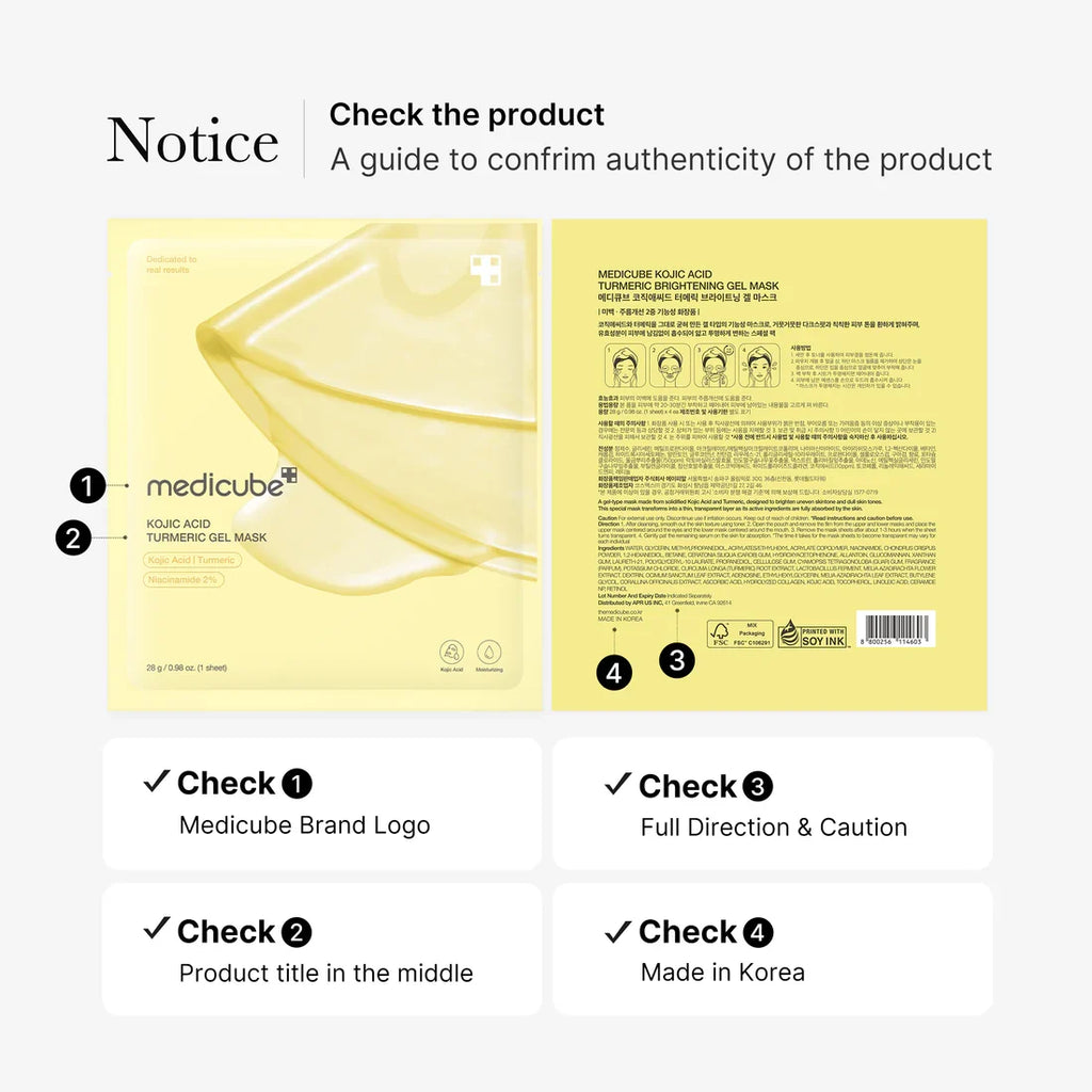 Medicube - Kojic Acid Turmeric Brightening Gel Mask